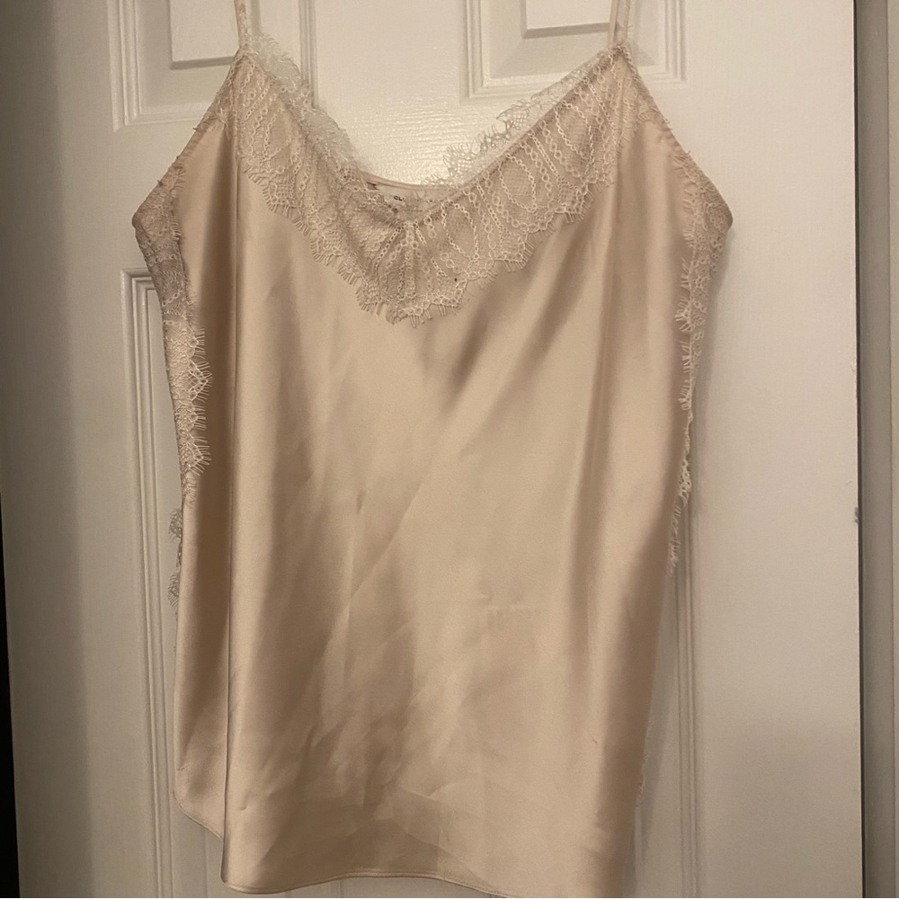 Club Monaco Lace Trim Satin Cami